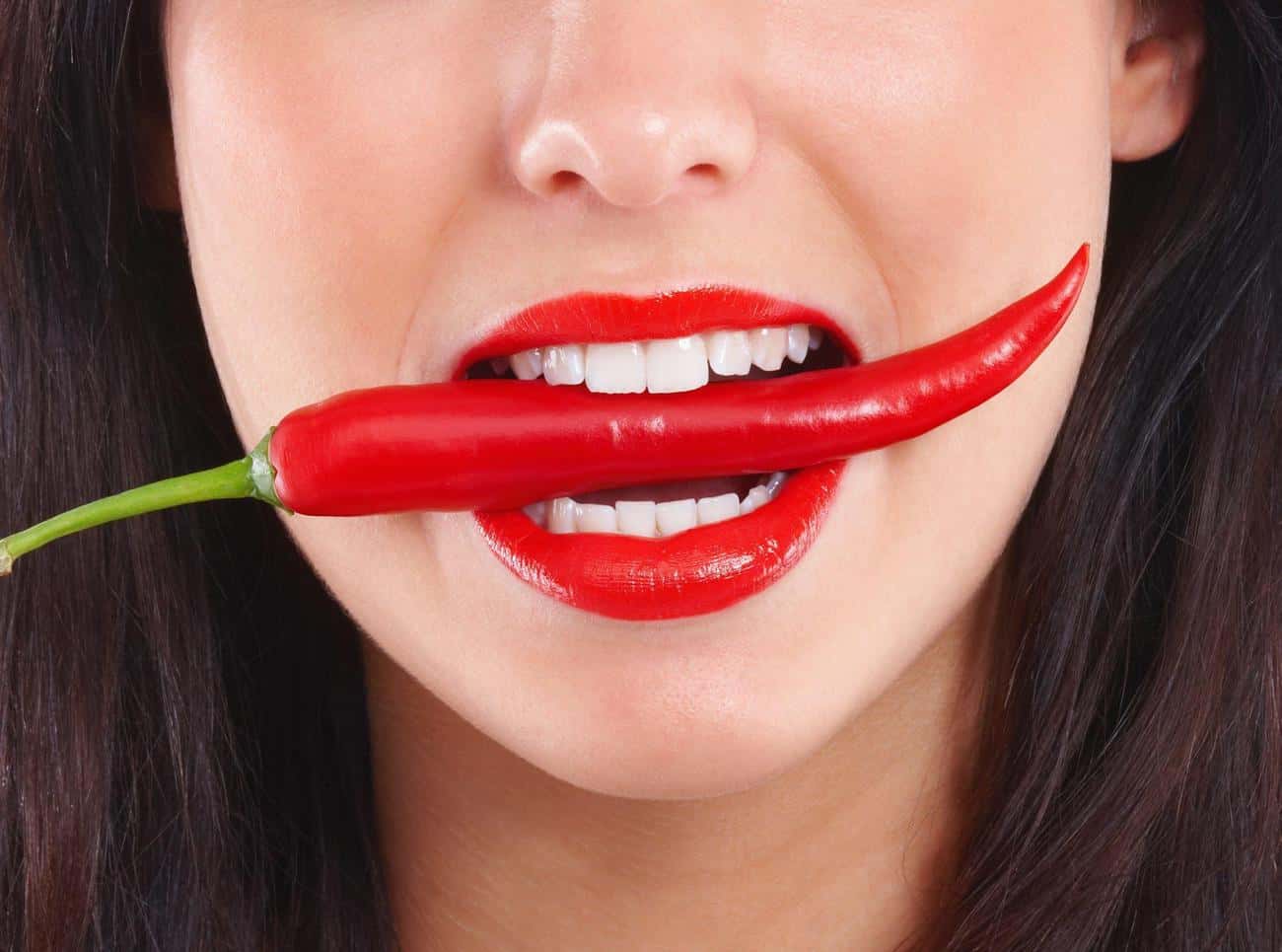 Close-up of a smile with immediate whitening results after treatment Chesham